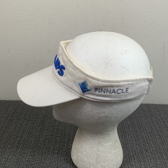 Philips Visor Unisex Adjustable White Blue Pinnacle Strapback Cap Port Authority - Picture 7 of 13